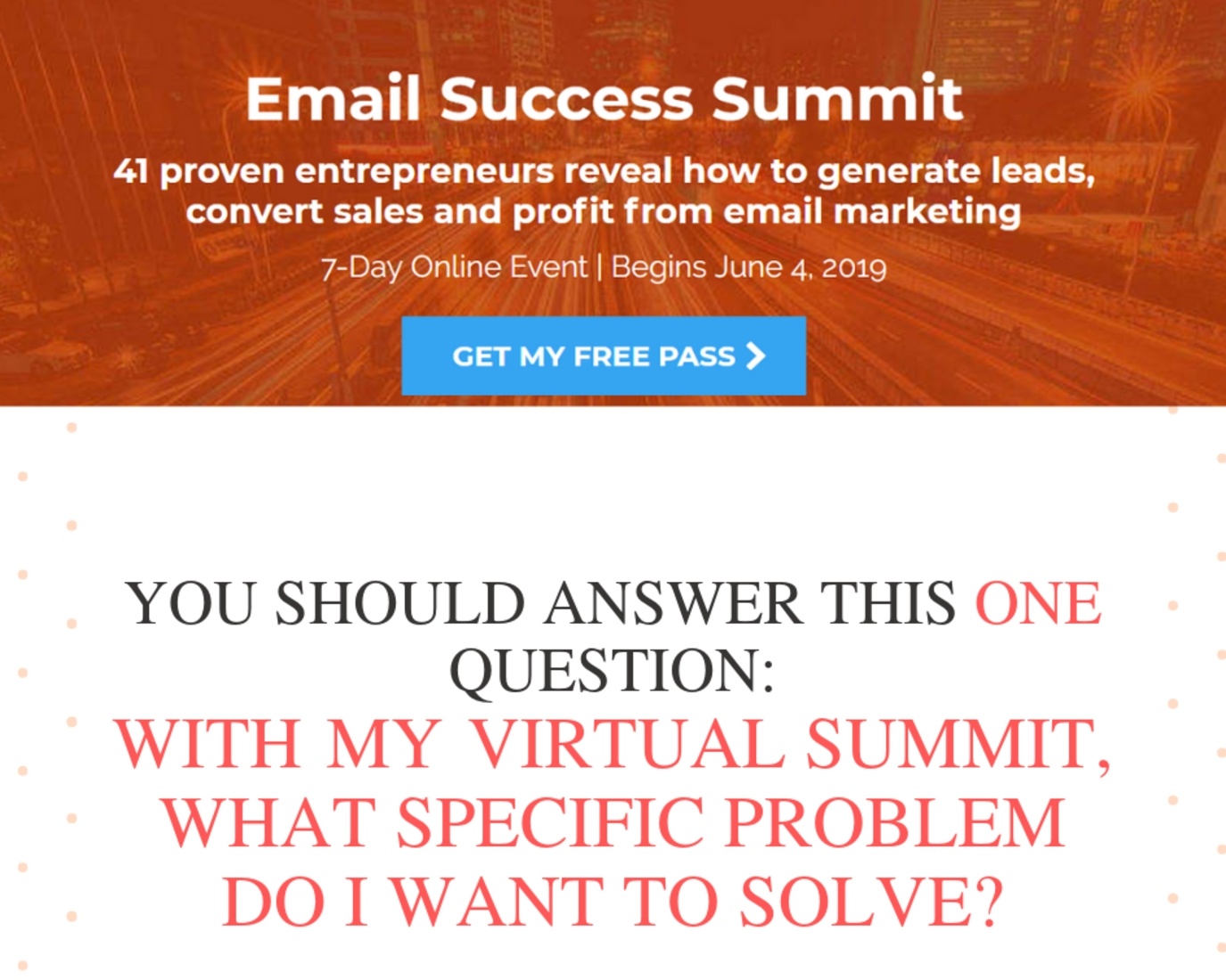 Host Your Own Virtual Summit Guide One Question