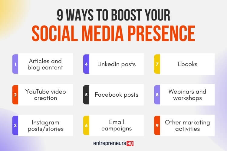 9 ways to boost your social media presence