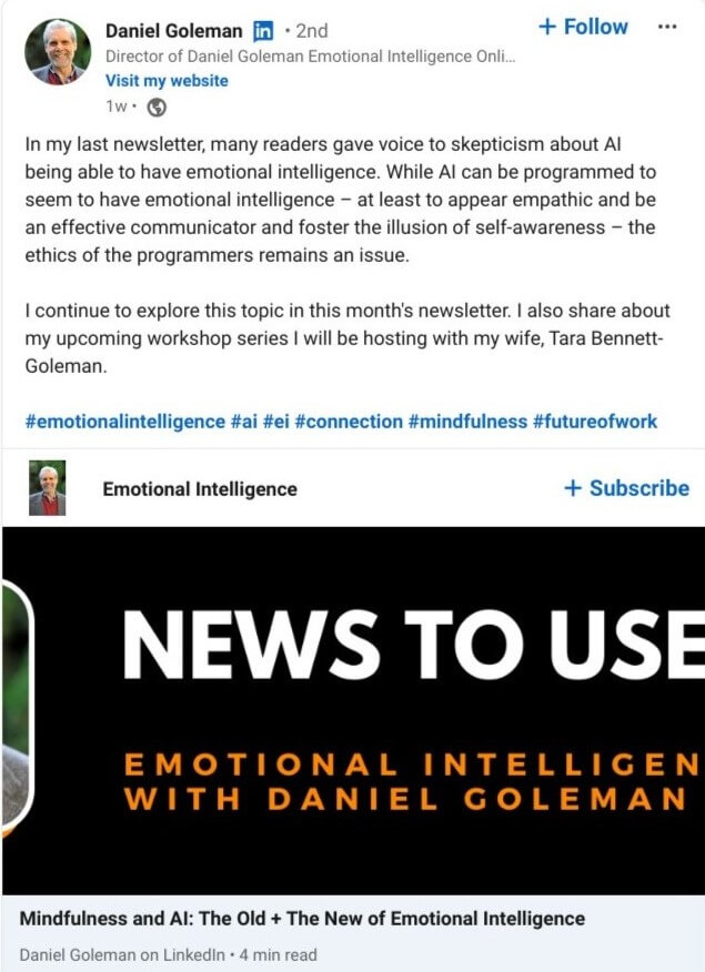 Business consultant shares a compelling content and diving into hot topics on LinkedIn