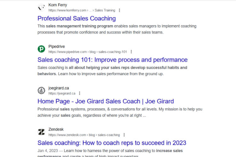Coaches using completive keywords