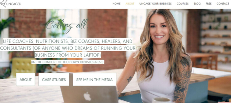 Life coach displays coaching specialty in brand