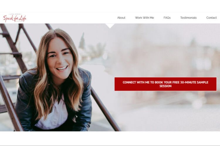 Website of a life coach explains their coaching techniques