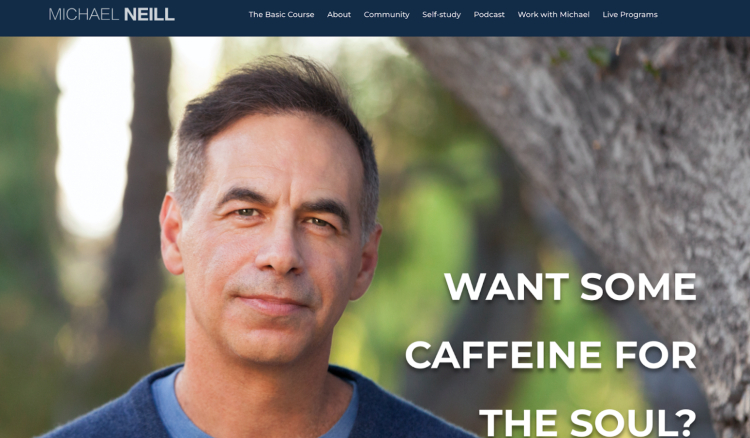 Michael Neill, a well-known transformational and good performance coach, standing outdoors with a thoughtful expression, promoting his coaching services for mental clarity and personal growth.