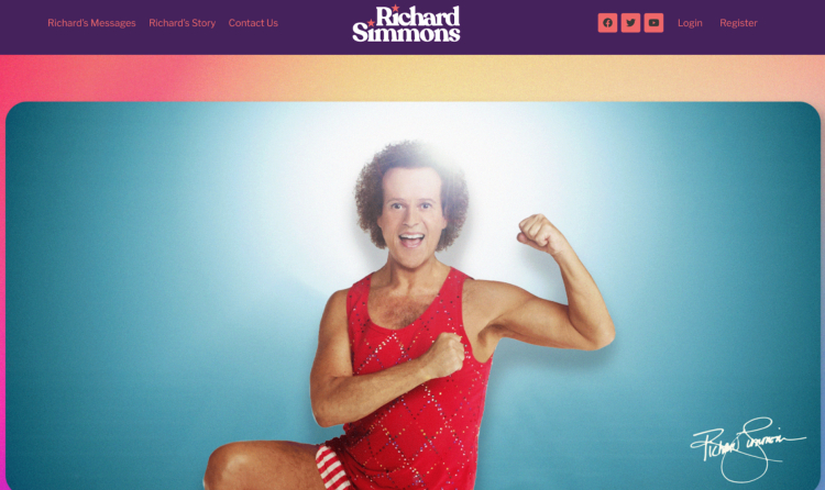 Image of Richard Simmons, renowned professional coach known for his energetic personality and fitness programs, posing confidently in a signature outfit.