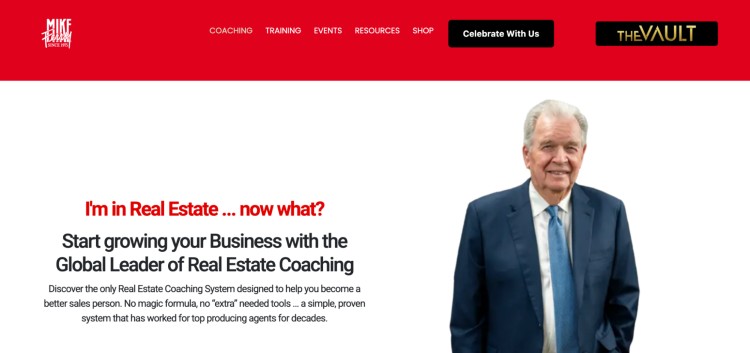Mike Ferry real estate agent coaching program for growing a successful sales career.