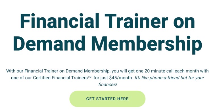 Promotional banner for a membership program highlighting the growing demand for financial coaching.
