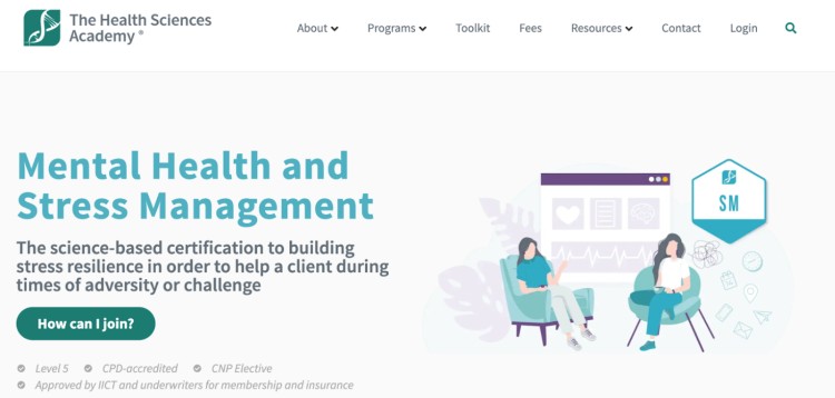 The Health Sciences Academy offers an advanced science-based certification to help coaches and wellness practitioners manage stress and build client resilience.