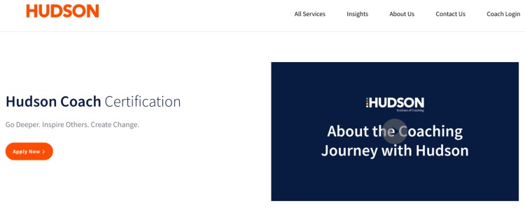 Hudson Coach Certification for leadership development, focused on creating change, inspiring others, and deepening coaching practice.