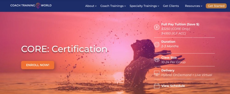 Unlock your coaching potential with the CORE Certification from Coach Training World, featuring hybrid delivery and small group cohorts.