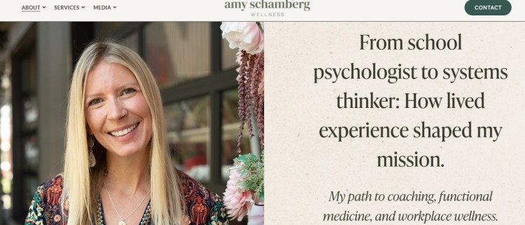 Amy Schamberg shares her transition from school psychologist to systems thinker and coach, highlighting her lived experience in the health industry.