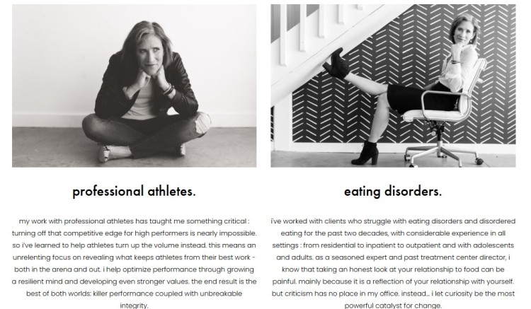 Mental health coach Lara Pence helps with mental disorders like eating disorders and also supports professional athletes in building mental resilience and peak performance.