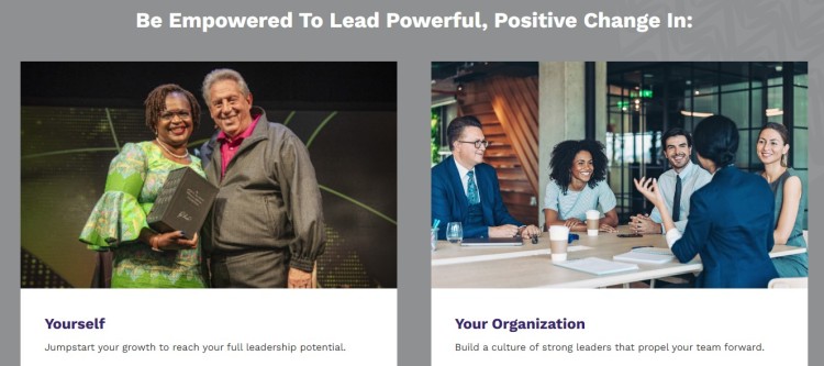 Leaders inspiring growth and teamwork as part of becoming a successful and effective leadership coach for individuals and organizations