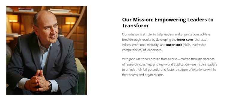 Leadership coach speaking about empowering leaders and developing inner and outer core skills for effective leadership