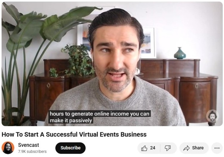 Entrepreneur explaining how to start a virtual events business to help you gain clarity on building passive income online