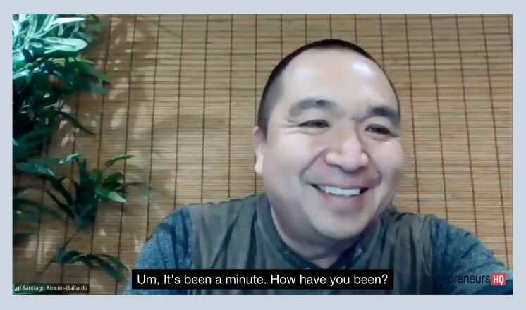 A screenshot showing a warm and friendly conversation that demonstrates a personalized sales approach during an Entrepreneurs HQ coaching session.