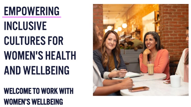 A group of women meeting in a warm, welcoming environment, representing efforts to support women’s wellbeing and create inclusive cultures that uplift team members in the workplace.