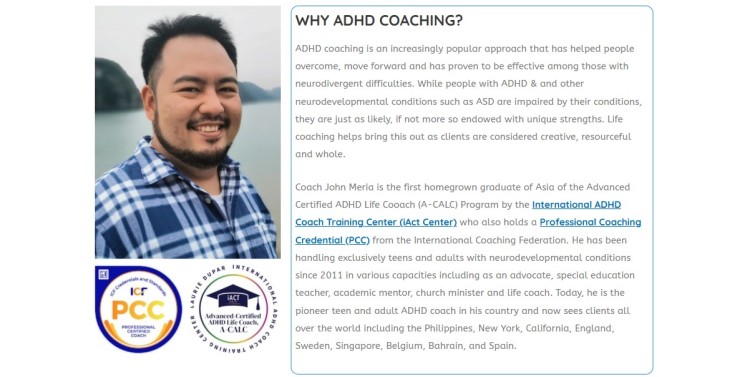 Portrait of a certified ADHD life coach explaining life coaching with adhd coaching profession credentials, certifications, and global coaching experience.