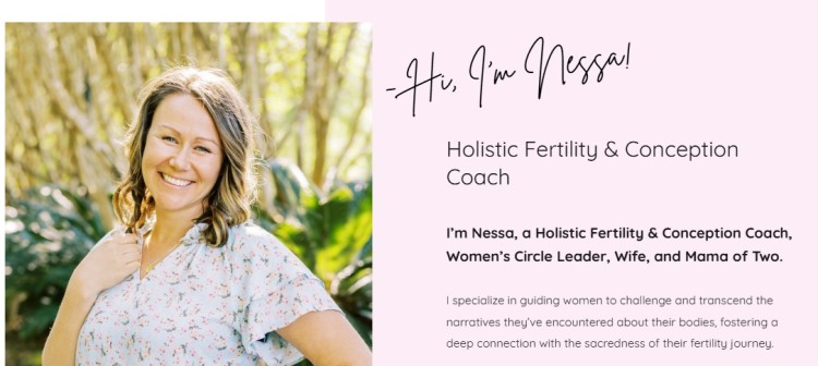 Portrait of a holistic fertility coach explaining how a coach can help women feel supported and connected throughout their fertility and conception journey.