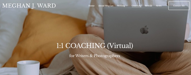 Virtual 1:1 coaching session setup for writers and photographers, relevant for aspiring creativity coaches building their practice
