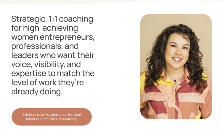 Personal branding coach offering career coaching and visibility support for entrepreneurs and professionals
