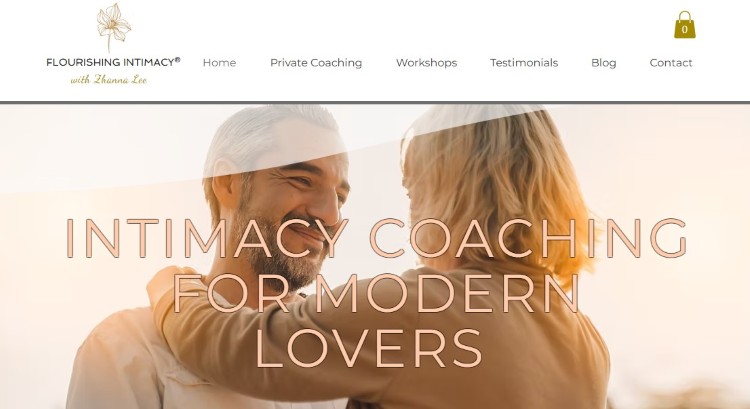 Intimacy coaching website focused on helping people strengthen romantic relationships