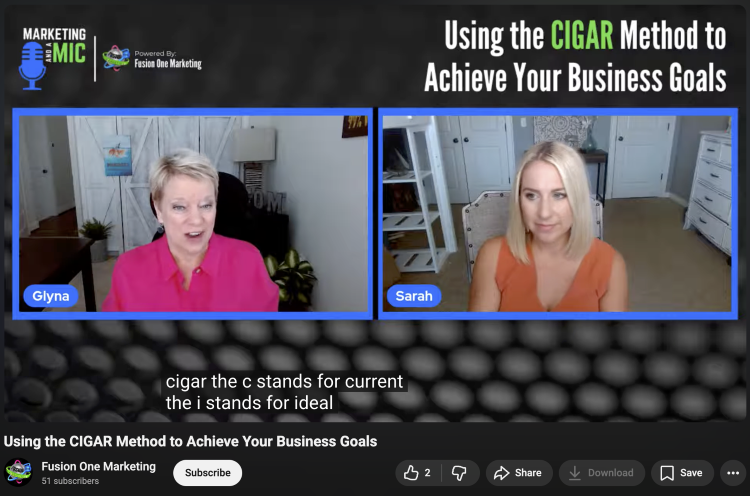 Session discussing the CIGAR method used in sales coaching and business development