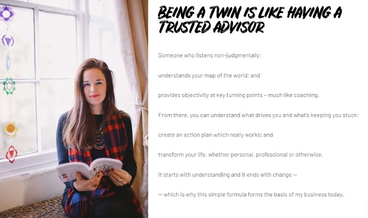 Coaching page describing how trusted relationships foster understanding, action, and personal growth.