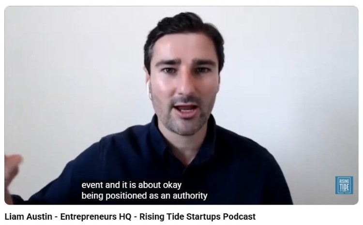 Podcast interview discussing marketing and authority building for coaches.