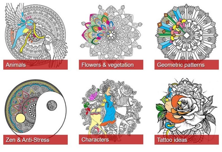 Collection of coloring and art therapy activities that help clients explore their feelings creatively.
