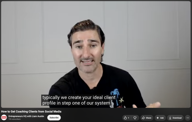 Personal branding coach explaining how to define your unique ideal client profile as part of a branding system